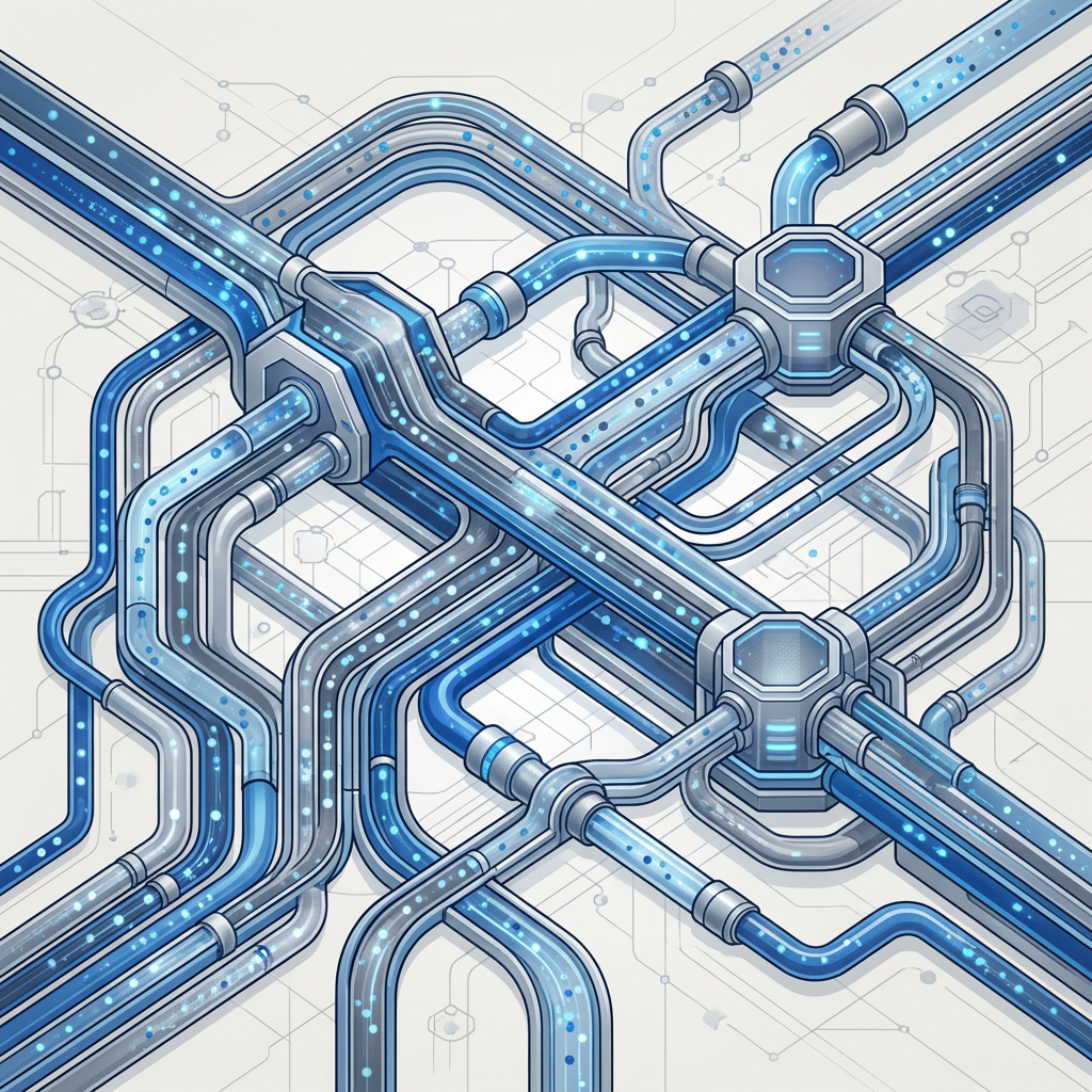 Data pipeline infrastructure flowing through clean channels