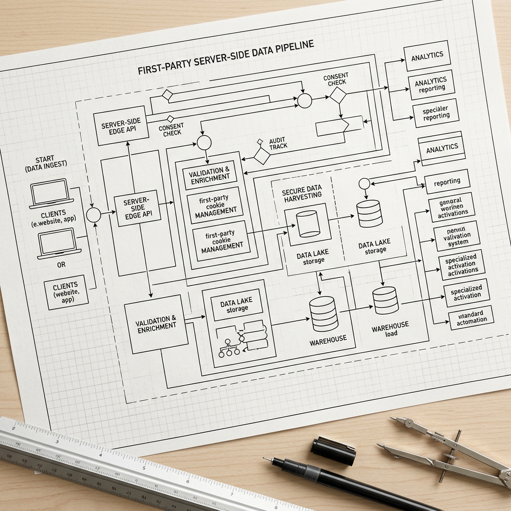 Technical blueprint of server-side tracking pipeline architecture
