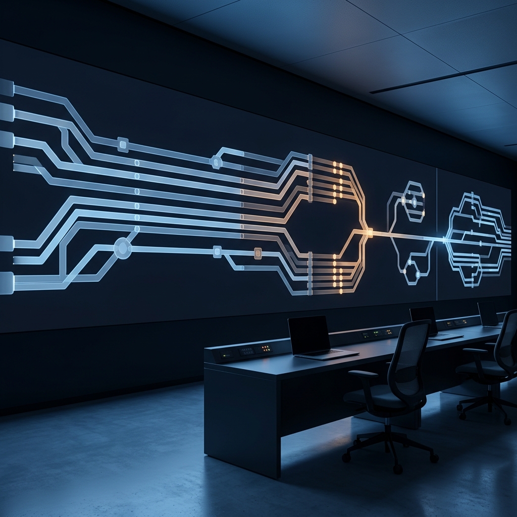 Abstract data architecture flows with parallel streams and boundaries