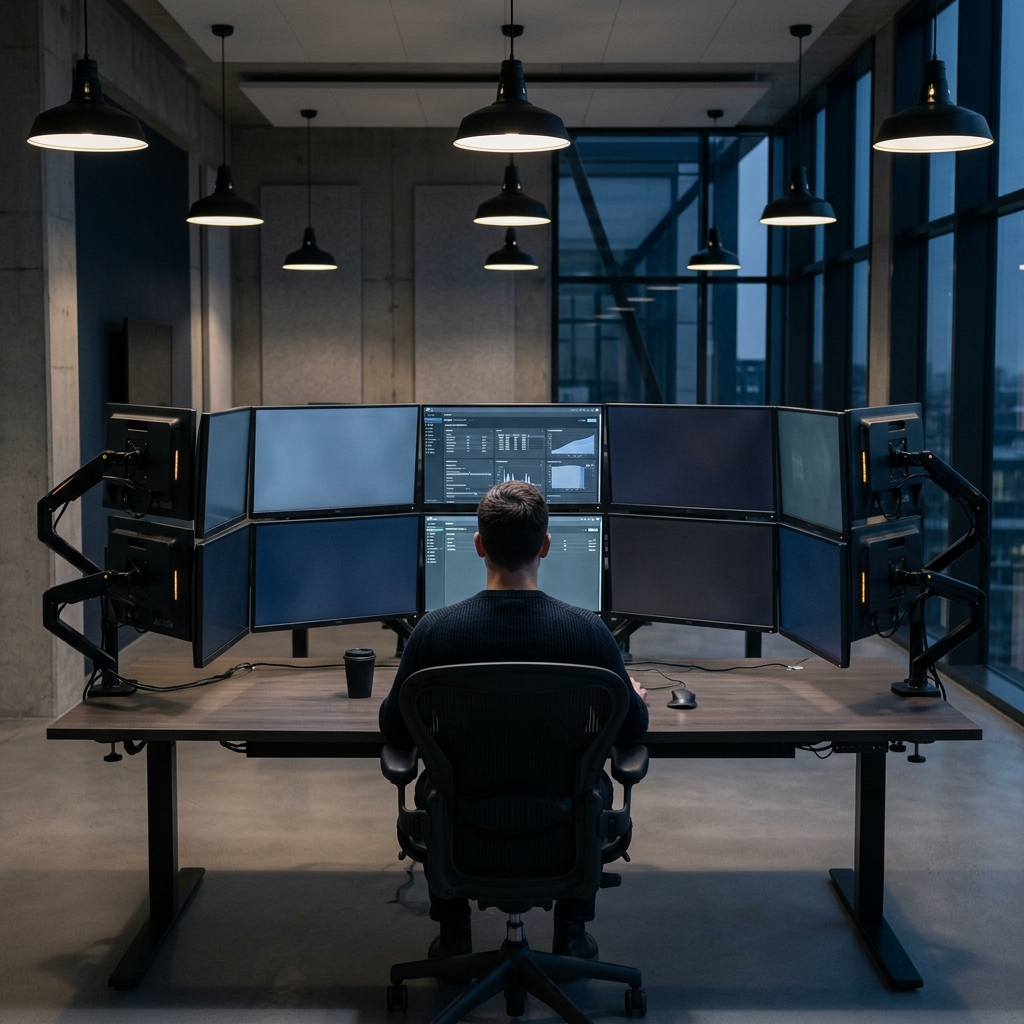 SaaS monitoring dashboard control center with behavioral metrics displays