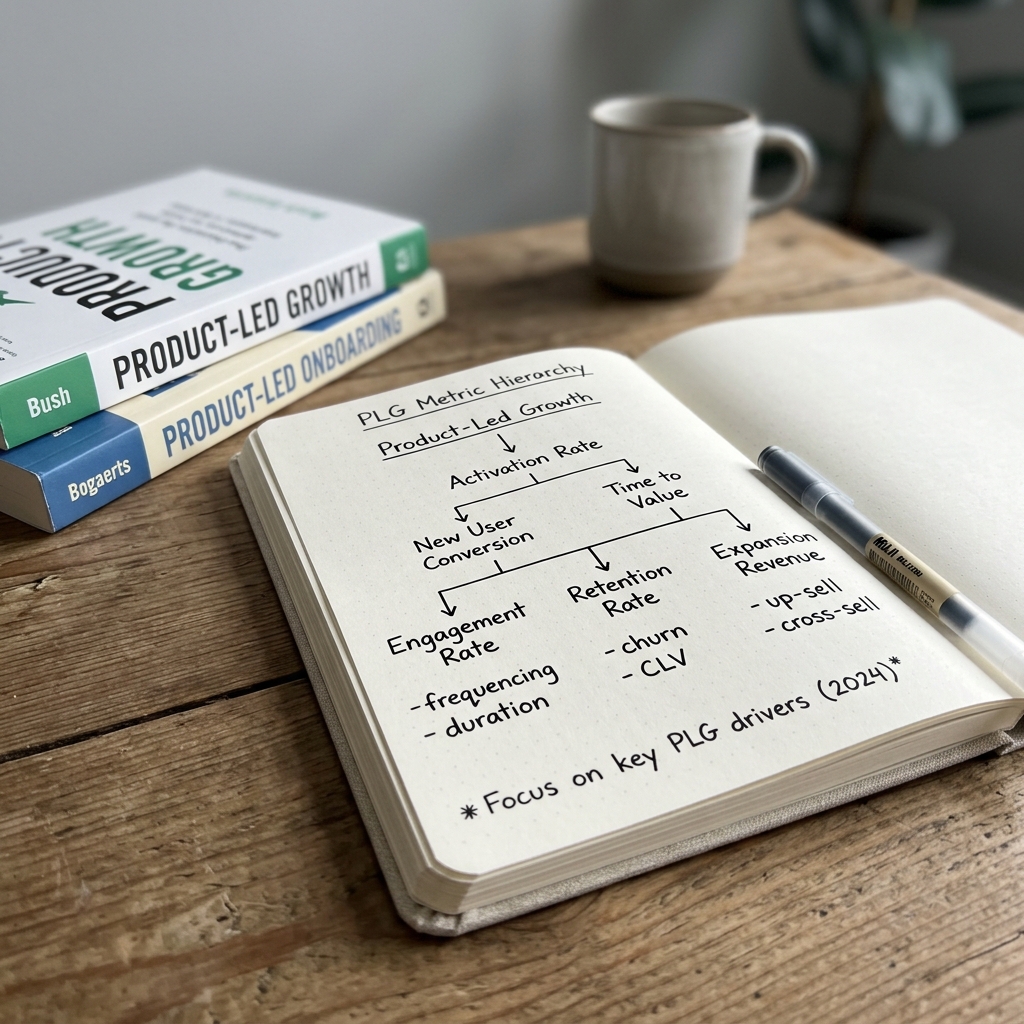 Handwritten PLG metrics prioritization framework