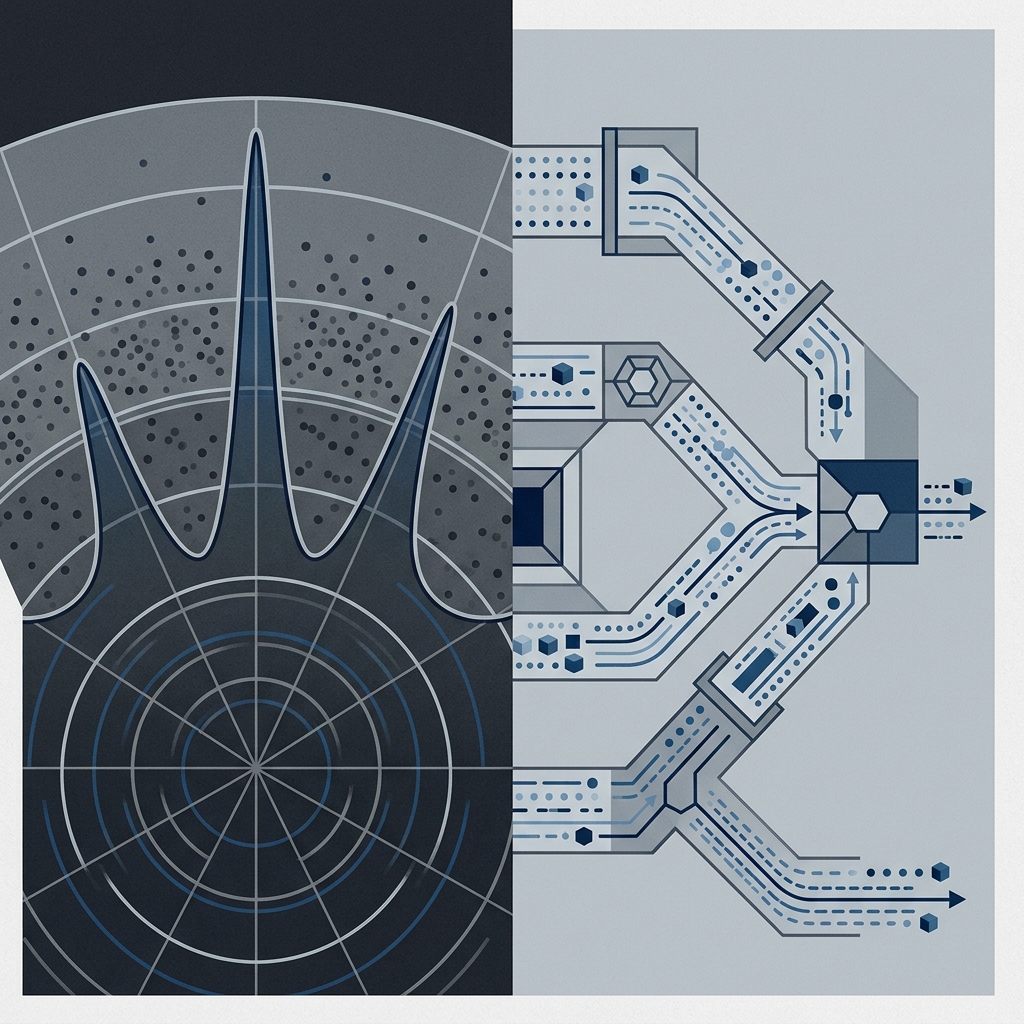 Signal versus noise data visualization concept