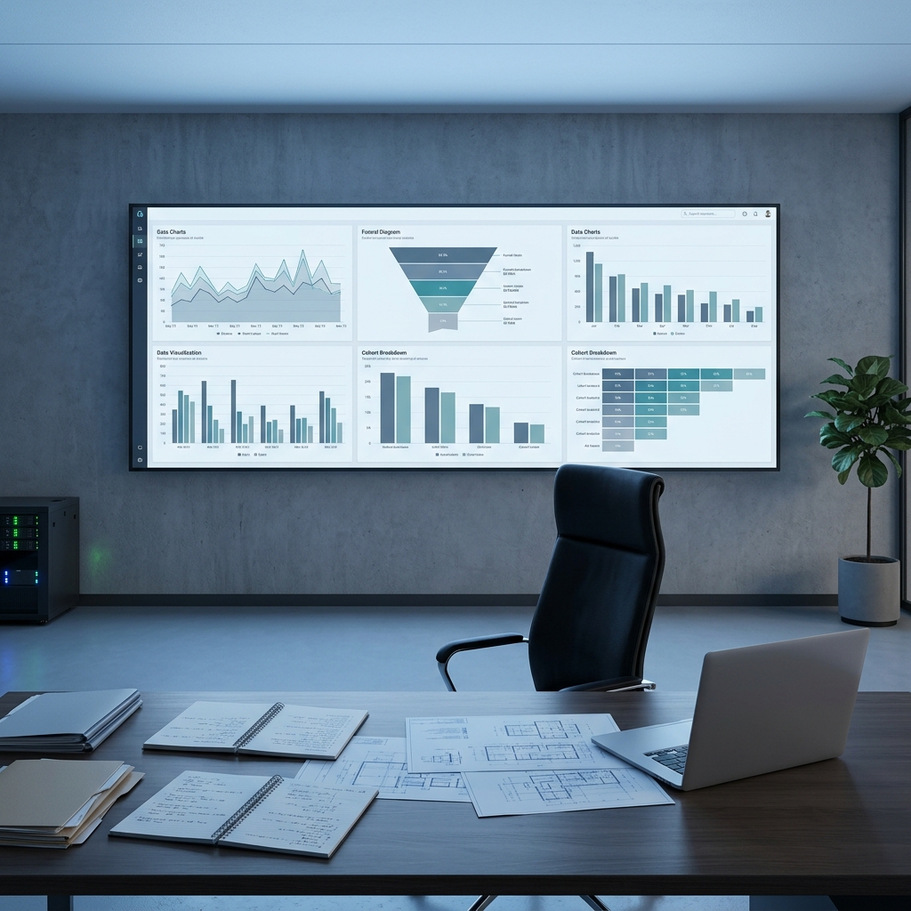 Monitoring dashboard displaying multi-product analytics infrastructure and governance layers
