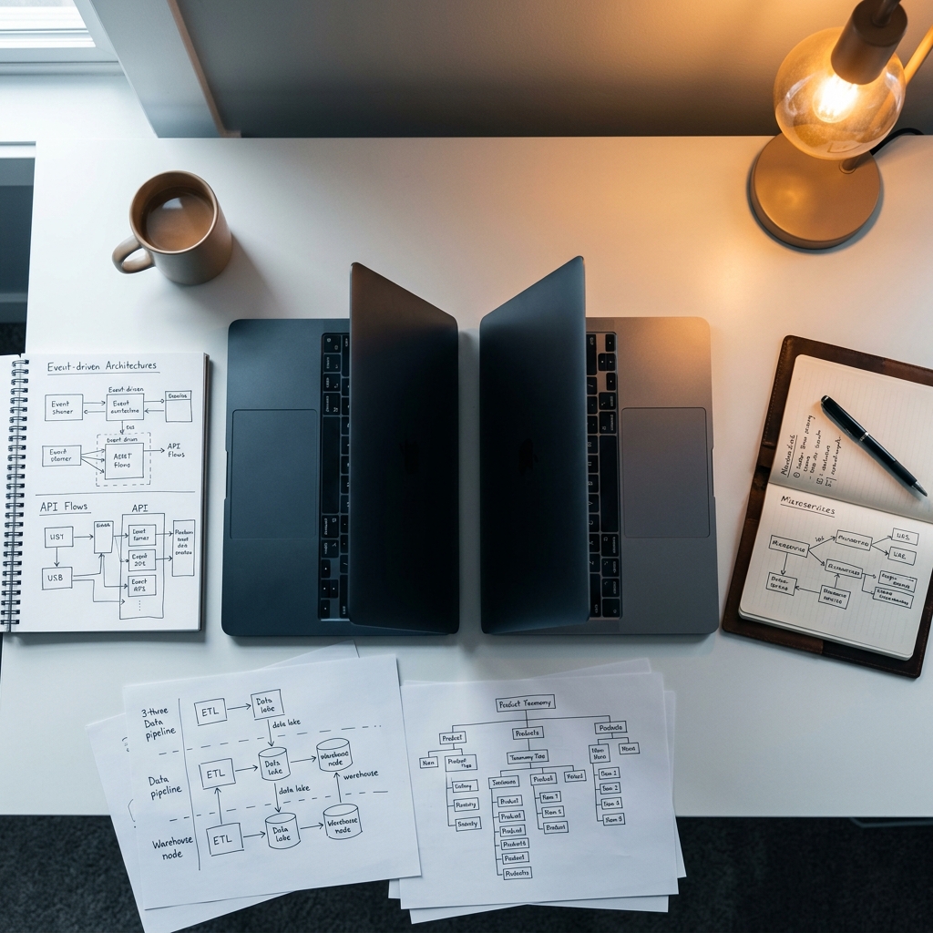 Workspace showing analytics architecture planning and event taxonomy design