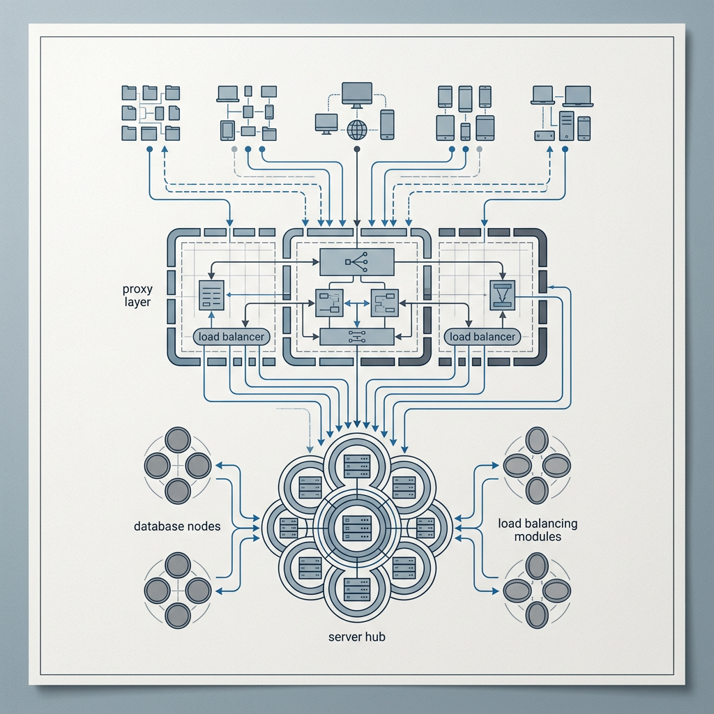 Server-side tracking architecture blueprint overhead view