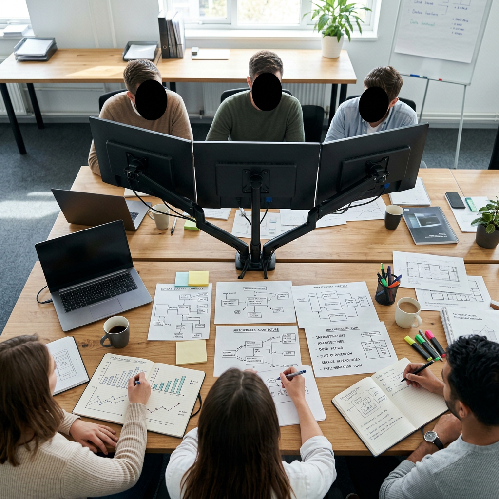 SaaS team workspace reviewing tracking infrastructure strategy