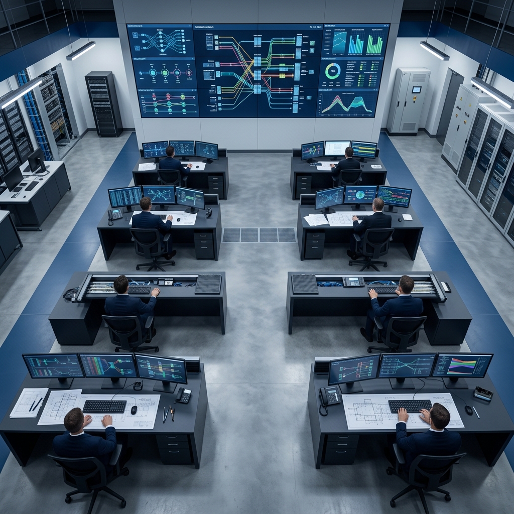 Data engineers monitoring real-time server-side tracking signal flow and data quality