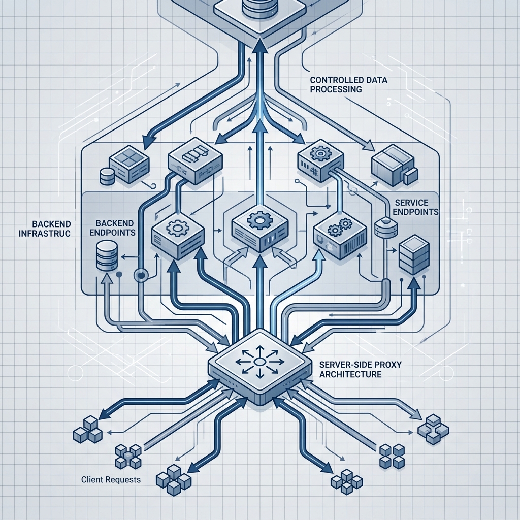Server-side tracking architecture diagram with data flow