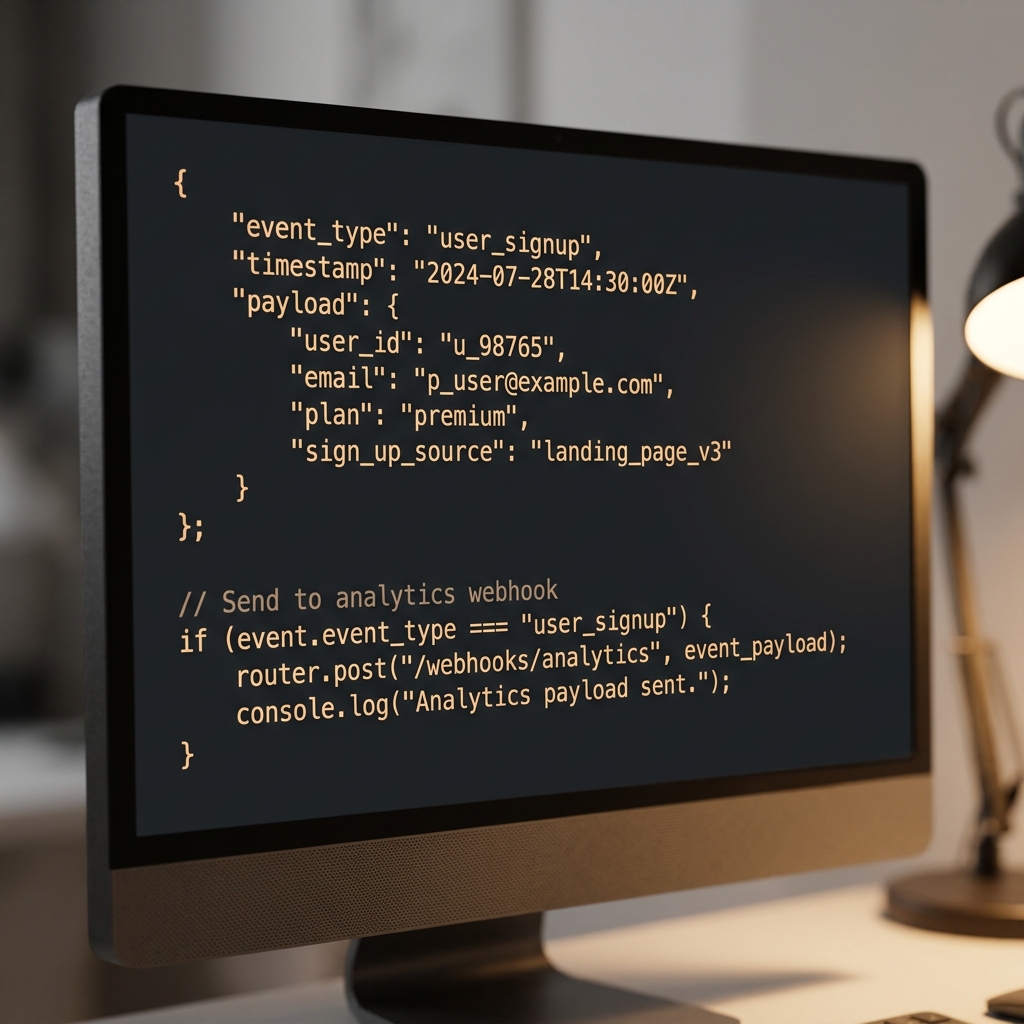 Server-side tracking code on terminal screen