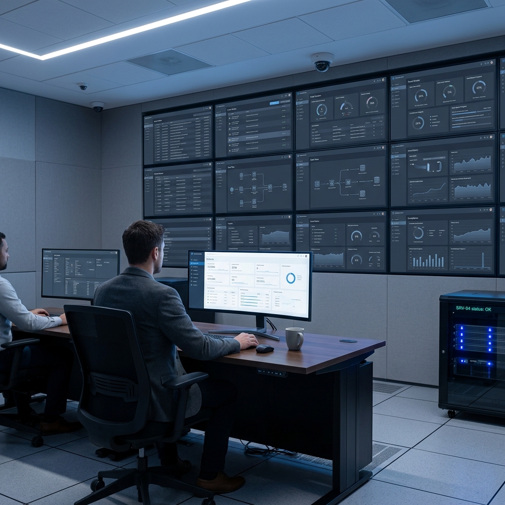 Analytics monitoring station tracking real-time data accuracy metrics