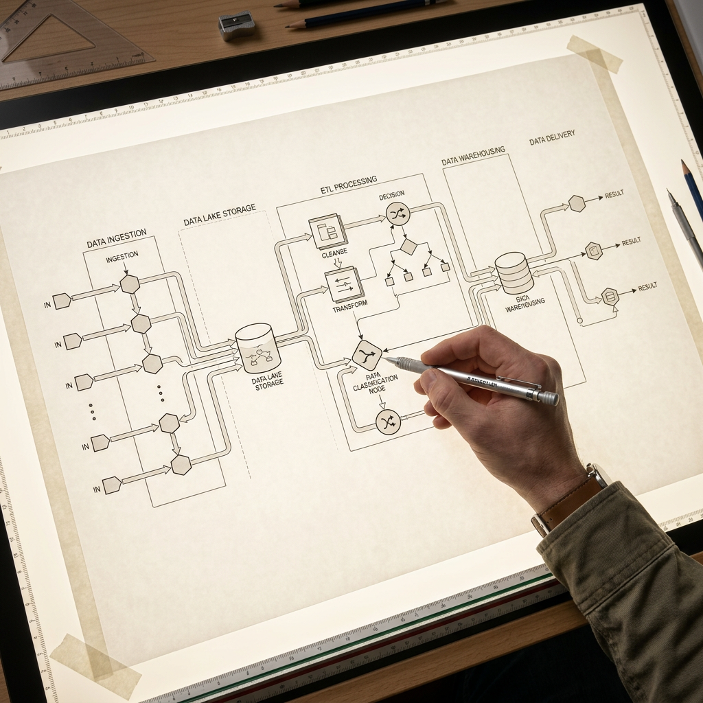 Technical blueprint of data pipeline architecture design